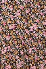 Multi-Color Floral Smocked Tiered Maternity Midi Dress